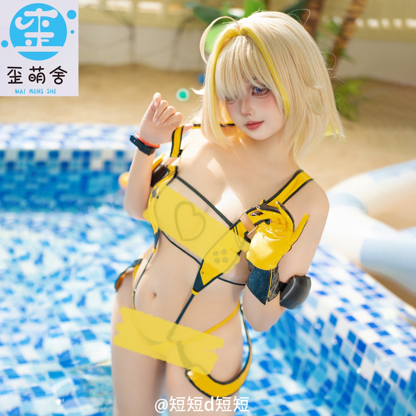 NIKKE ニケエレグ水着風セクシーエナメルレオタードコスプレ【歪萌舍】