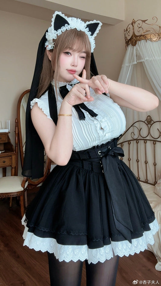神父の黒猫 ロリータ風黒猫シスターコスプレ【火華家】