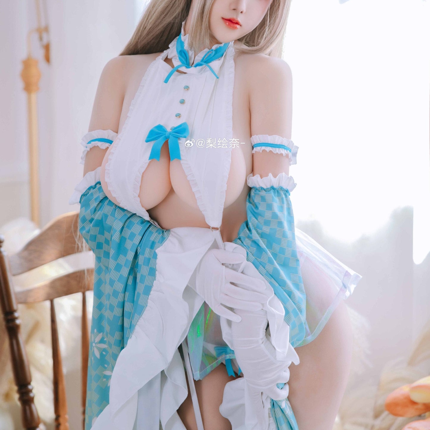 ブルーアーカイブ セクシー玉パン付き和風一之瀬アスナメイドコスプレ【歪萌舍】