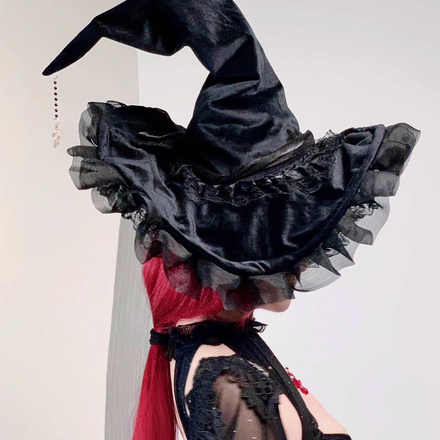 透け透けスパークルメッシュセクシー魔女風ドレスコスプレ マント付き【エビスタジオ】