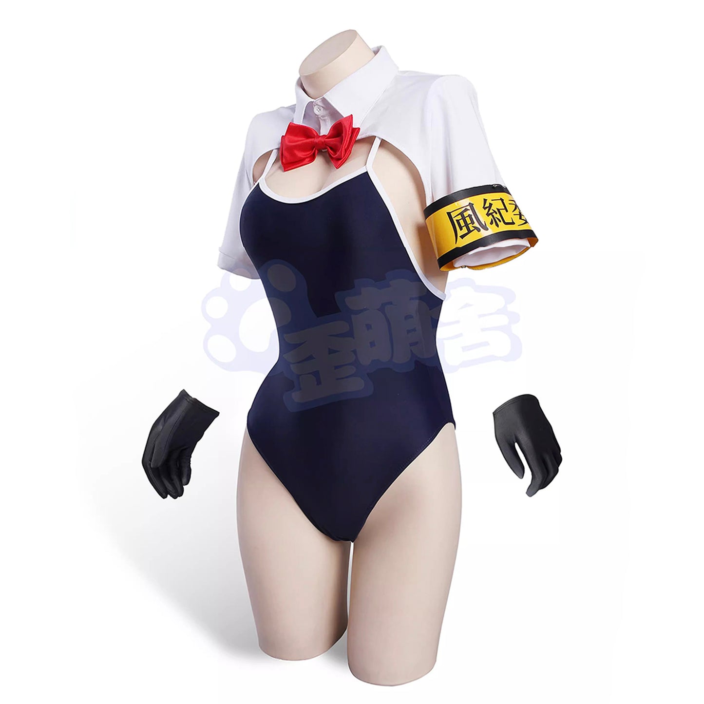 セクシーな風紀委員長スクール水着コスプレ ハイレグ水着制服【歪萌舍】