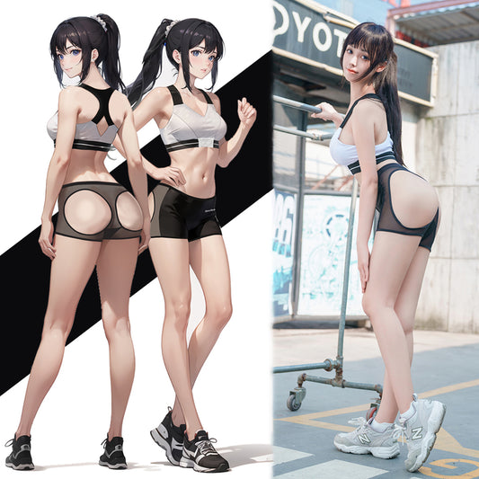 オープンヒップトレーニングウェアセット 大人のセクシー体操着【得体社】