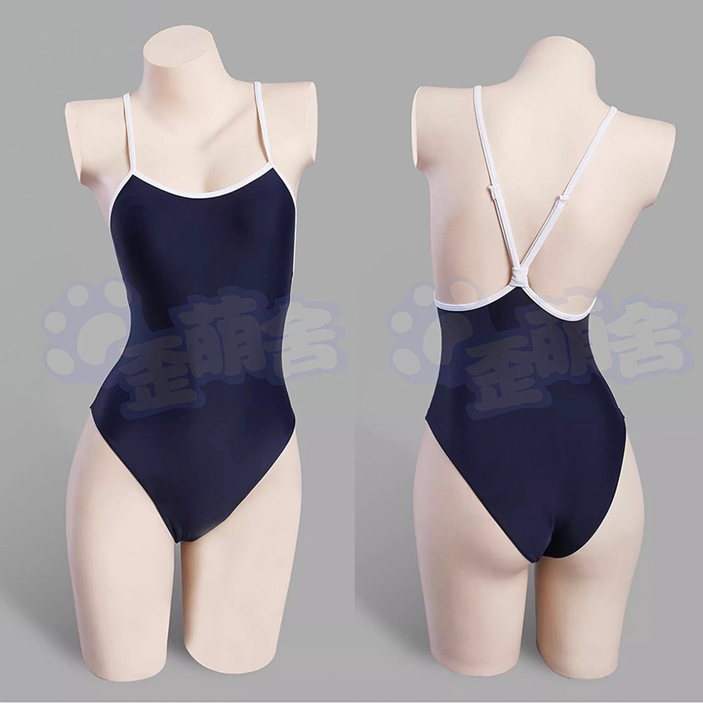セクシーな風紀委員長スクール水着コスプレ ハイレグ水着制服【歪萌舍】