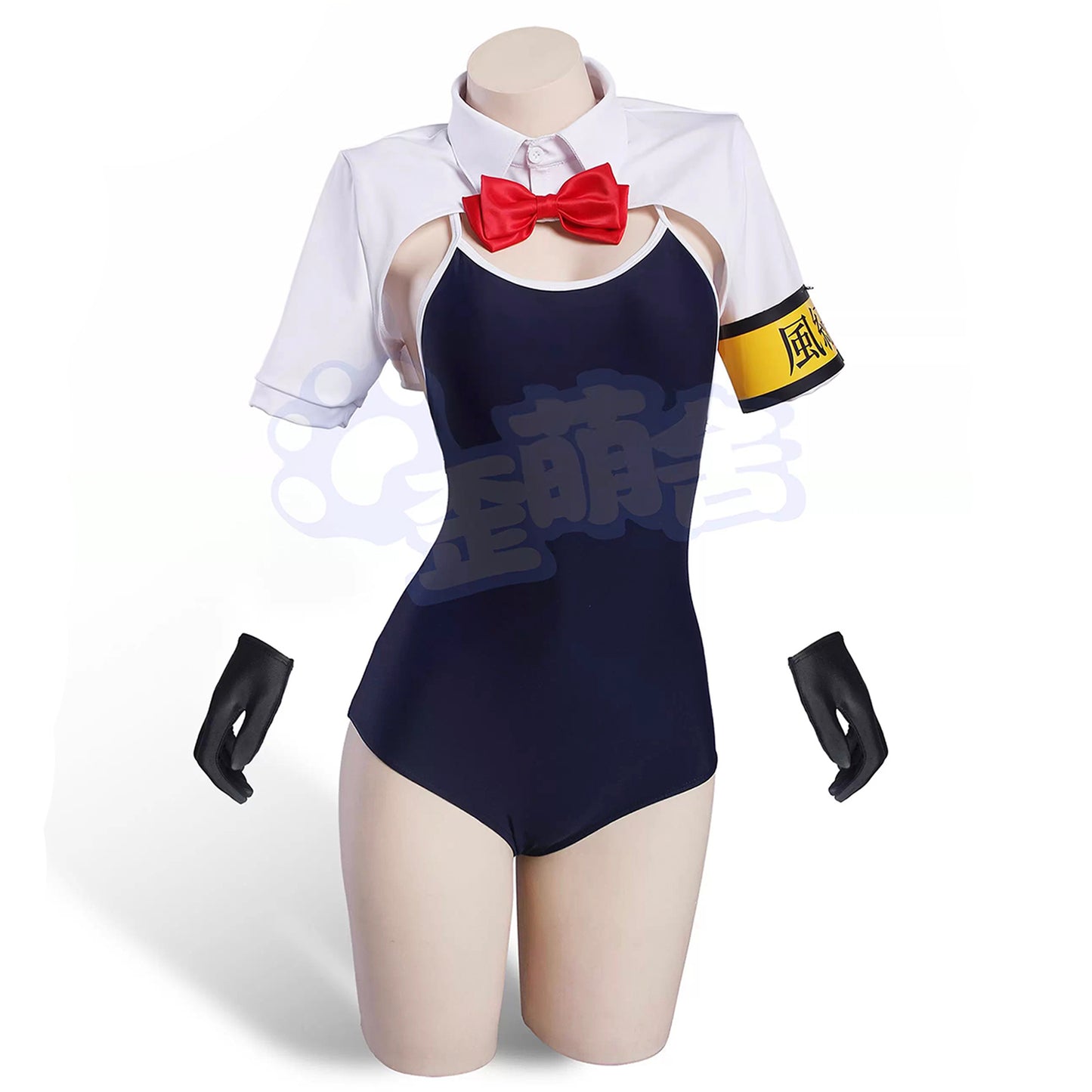セクシーな風紀委員長スクール水着コスプレ ハイレグ水着制服【歪萌舍】