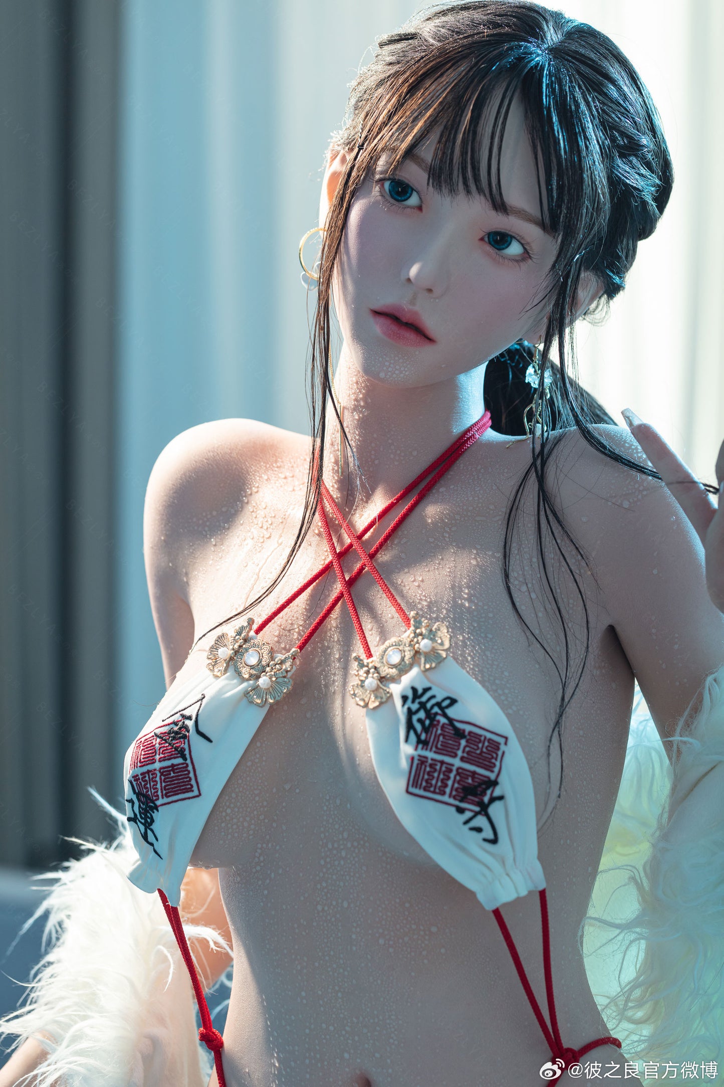 巫女風御守セクシーマイクロビキニレオタード 縁結御守/金運御守【エビスタジオ】