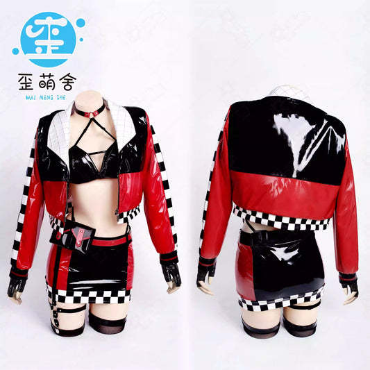 NIKKE レッドフード コスプレ レースクイーン RQ 歪萌舎 エナメル タイト 衣装