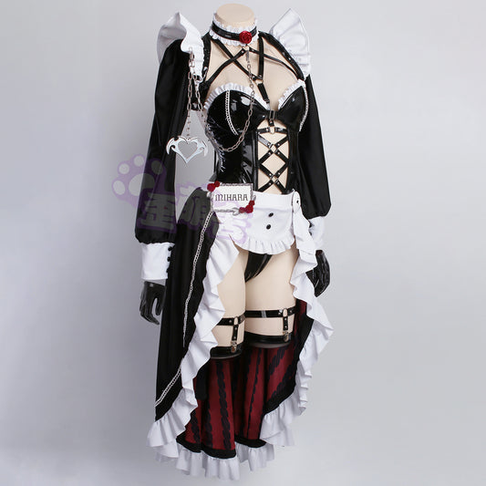 【予約】NIKKE ボンデージ風ミハラメイドカフェコスプレ【歪萌舍】