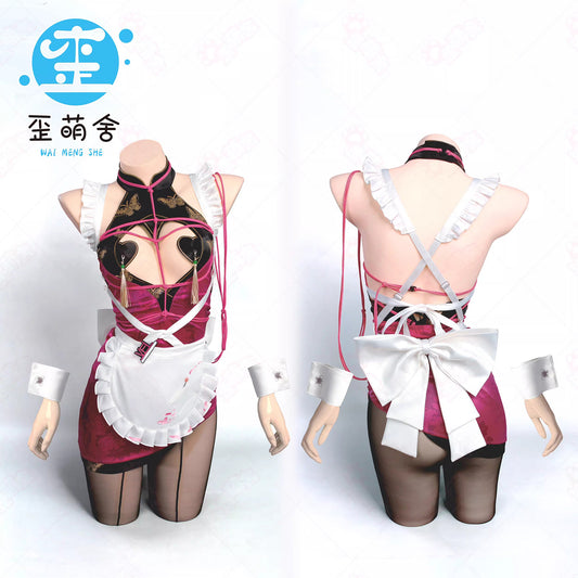 NIKKE ベルベット中華風メイド服コスプレ豪華14点セット【歪萌舍】