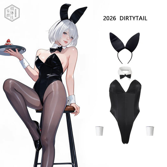洗練されたクラシックなハイレグバニーガールコスプレ豪華セット【得体社】