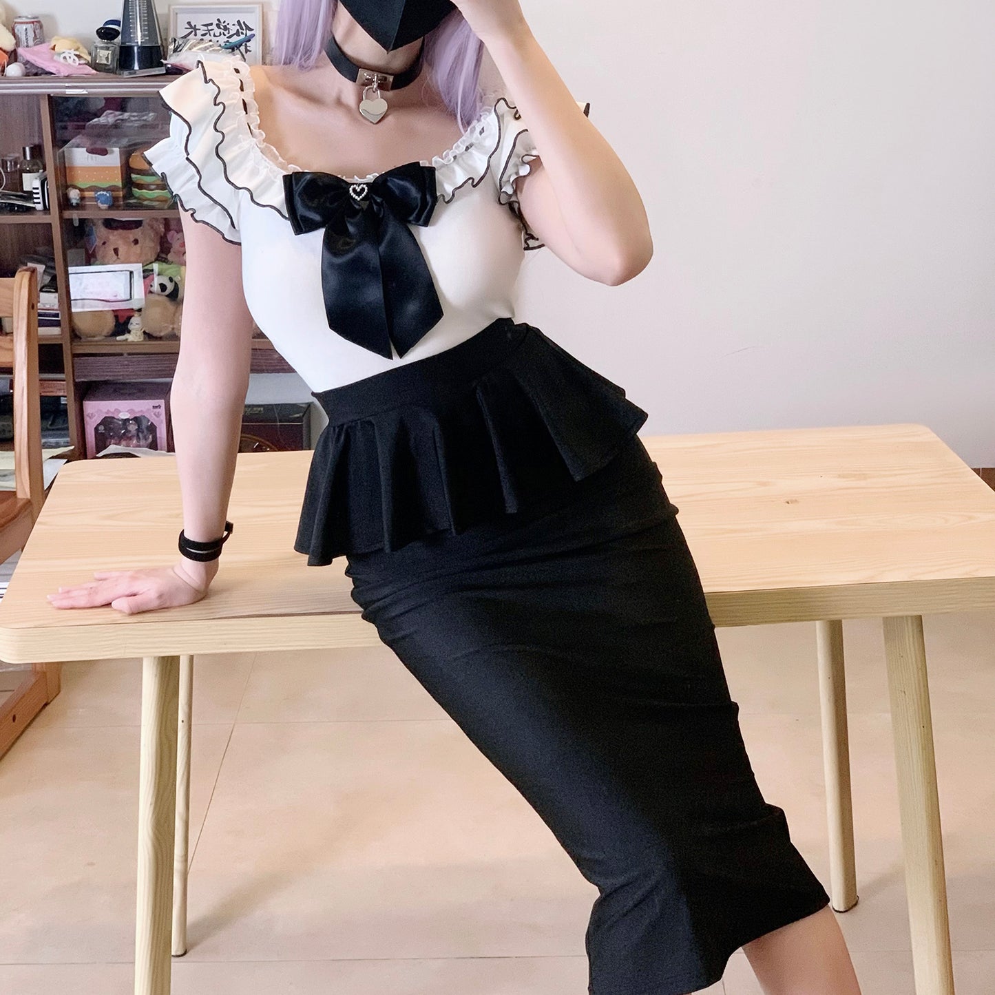 かわいいフリル地雷系お嬢さんワンピース【エビスタジオ】