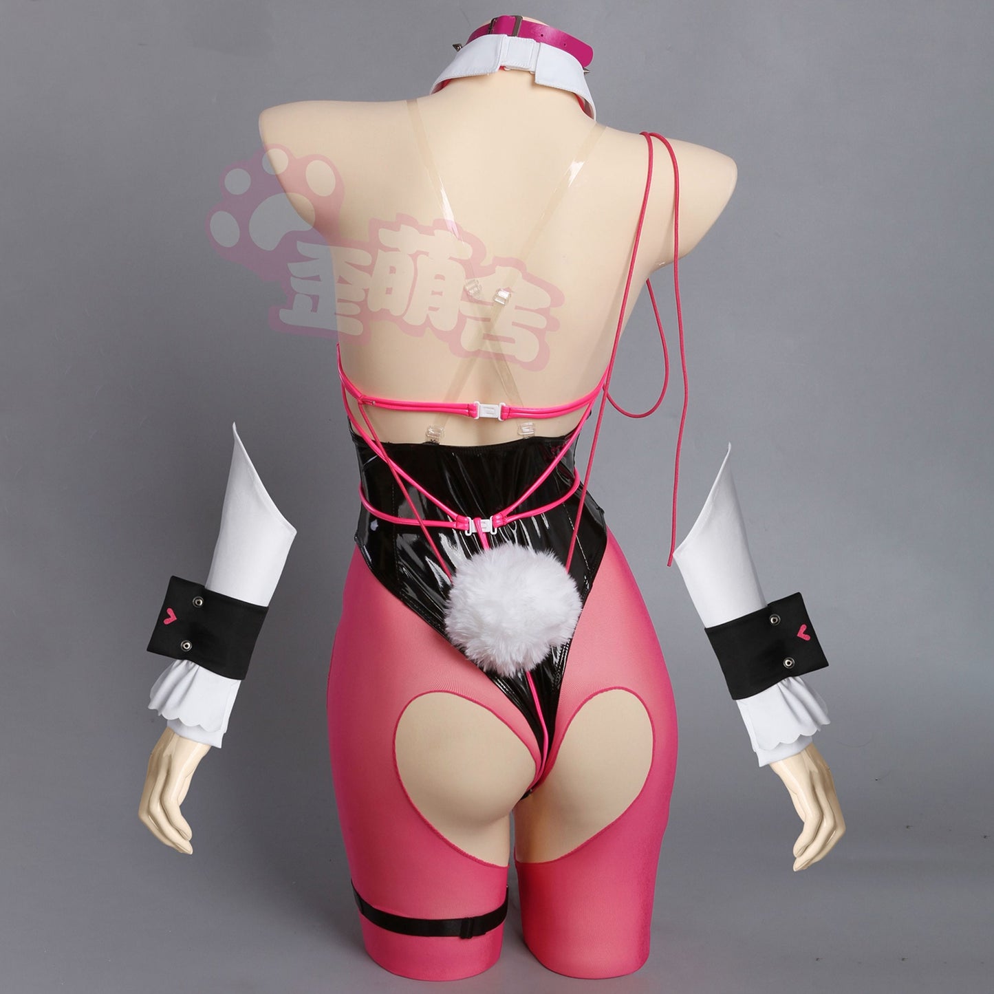 【予約】NIKKE ベルベット ボンデージ風セクシーエナメルバニーガールコスプレセット【歪萌舍】