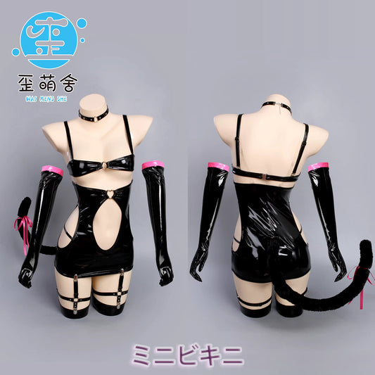 ブラウンダスト2 ヘレナ 猫女 コスプレ 歪萌舎 エナメル ボディスーツ 正面