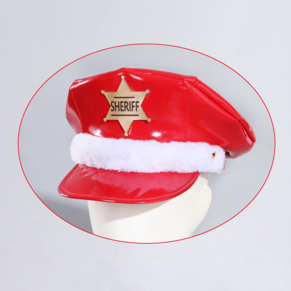 セクシーサンタ風エナメル婦人ポリスコスプレ7点セット クリスマス婦人警察【歪萌舍】
