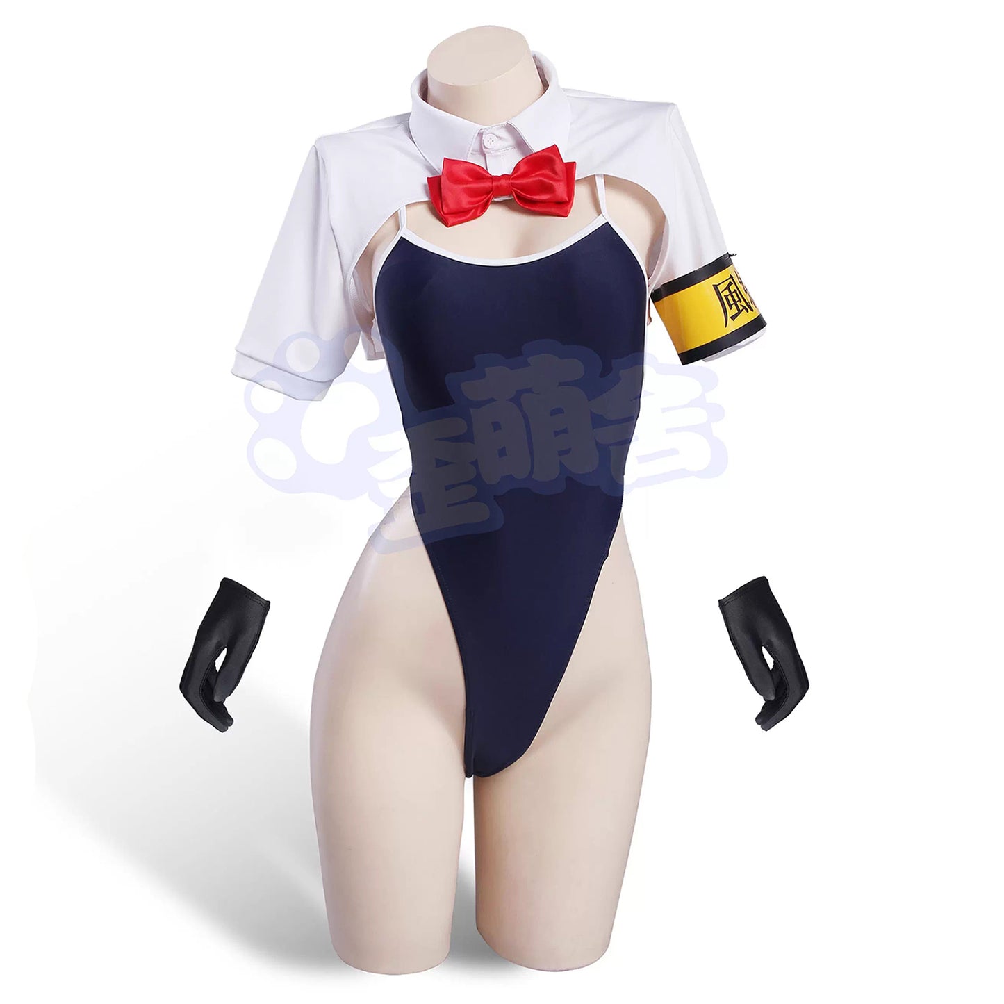 セクシーな風紀委員長スクール水着コスプレ ハイレグ水着制服【歪萌舍】