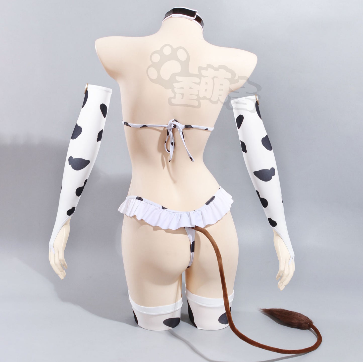 アズールレーン樫野ビキニコスプレ フリル付きエロすぎる牛柄ビキニセット【歪萌舍】