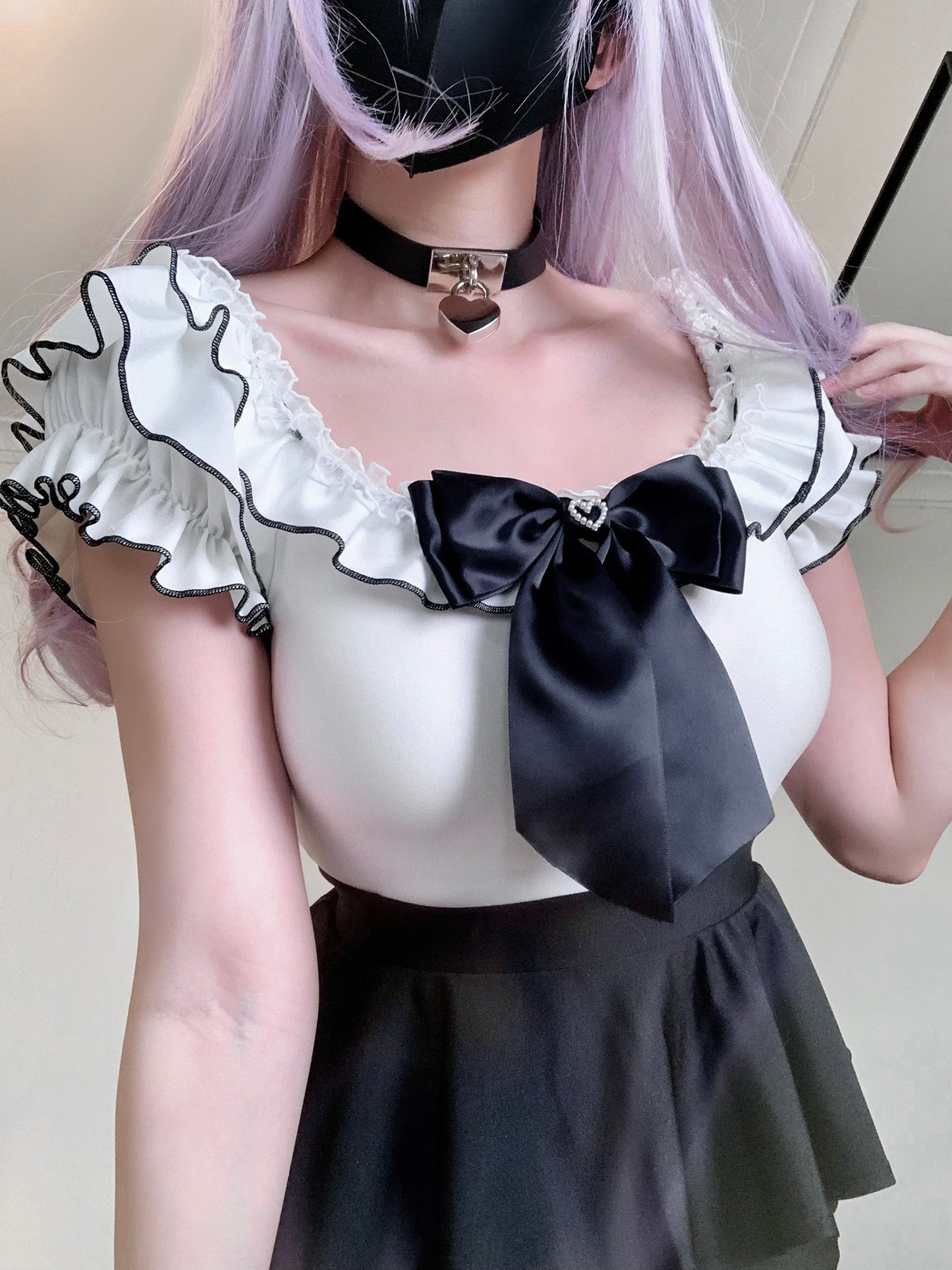 かわいいフリル地雷系お嬢さんワンピース【エビスタジオ】