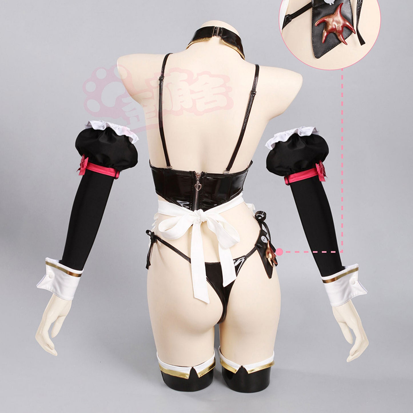 勝利の女神:NIKKE 光沢感のあるマストセクシーエナメルメイドコスプレ【歪萌舍】