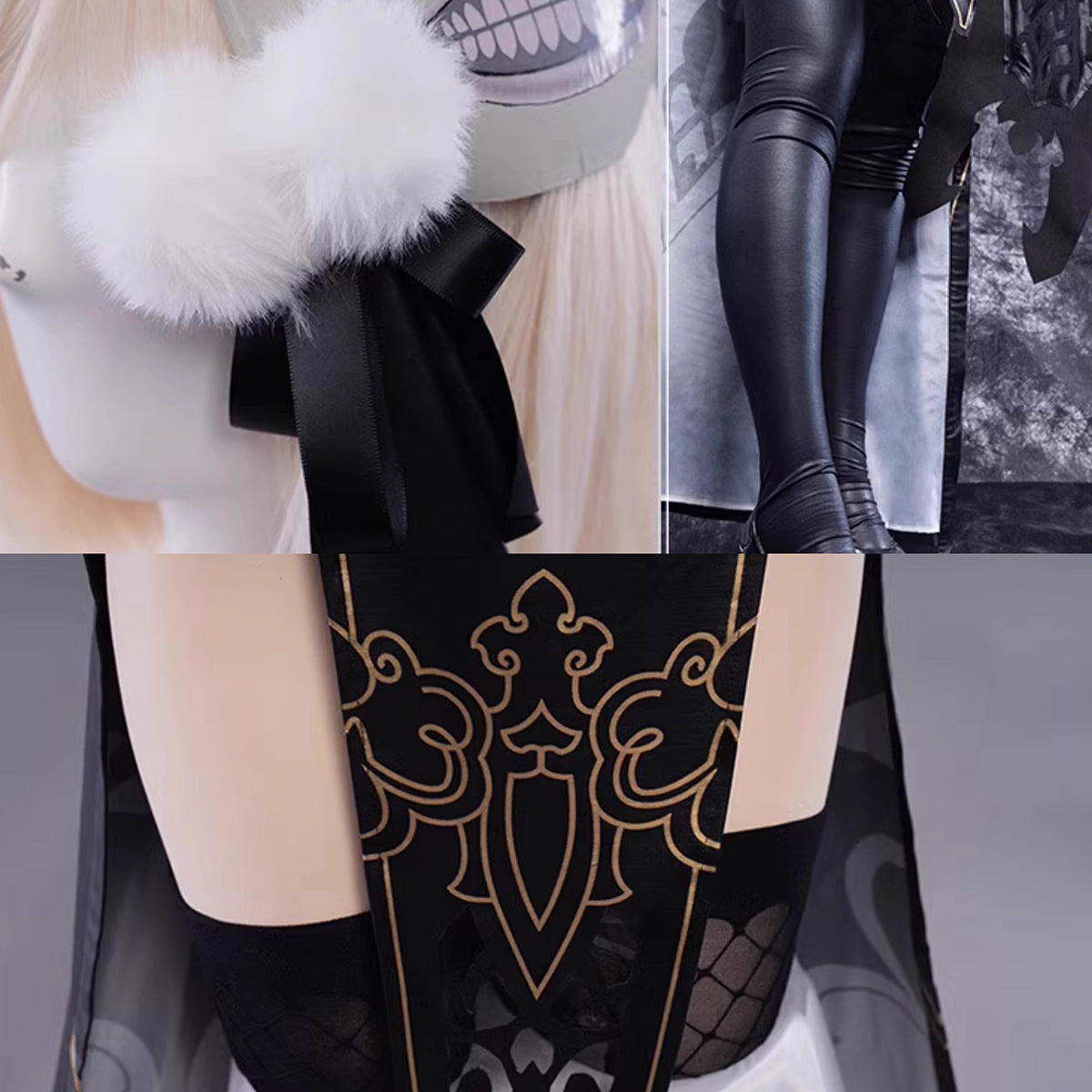 NieR:Automata 2B風セクシーエナメルチャイナドレスコスプレ ニーア オートマタヨルハ二号B型チャイナコス【Uwowo】