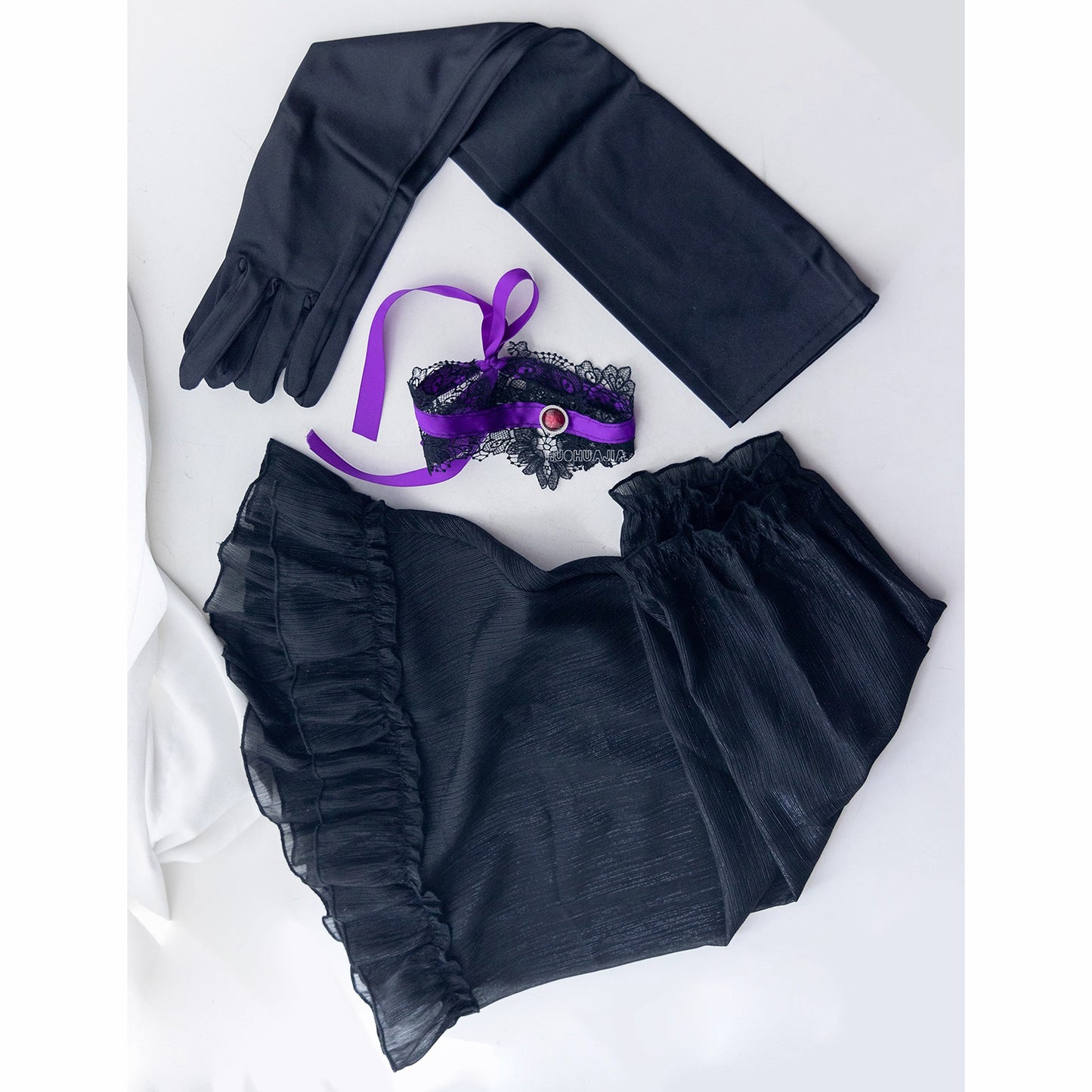 闇夜に咲く黒のセクシーでエッチな魔女ドレスコスプレ【火華家】