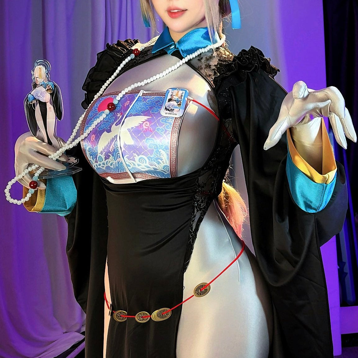 ブルーアーカイブ アスナ風セクシースリット中華風キョンシーコスプレ【火華家】