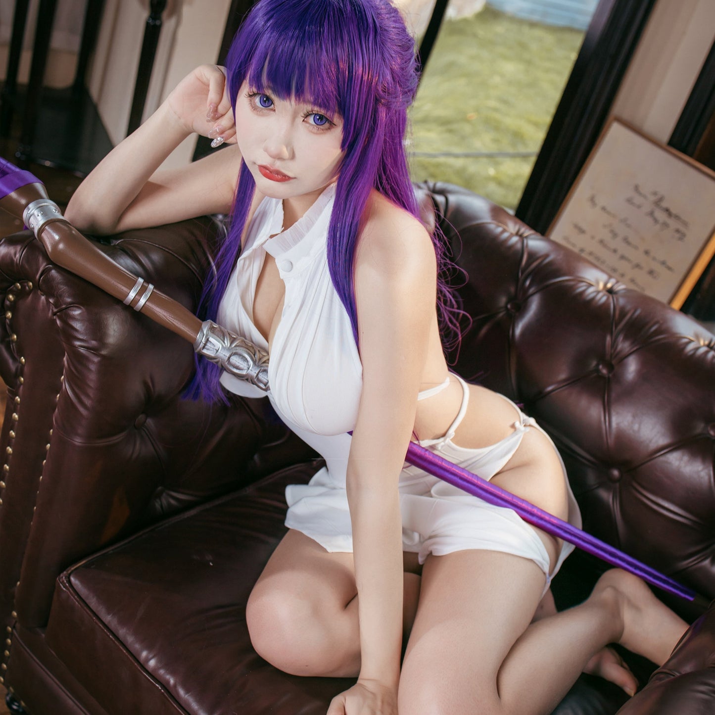 エッチで純欲なピュアホワイトワンピース フェルンコスプレ 葬送のフリーレン【エビスタジオ】