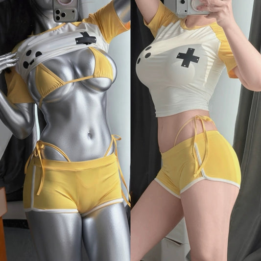 NIKKE エレグ風 セクシーな肉感を拾うゲーマー女子水着4点セット【火華家】