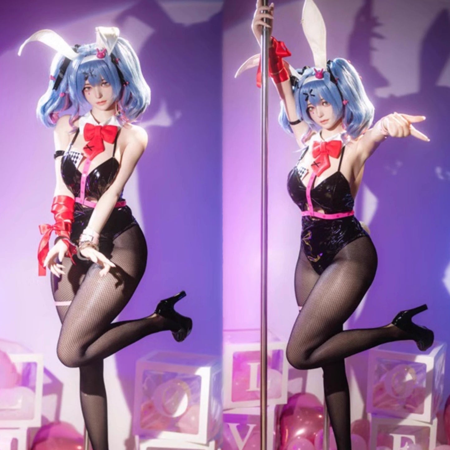 初音ミクラビットホールバニーガールレオタードコスプレ【歪萌舍】
