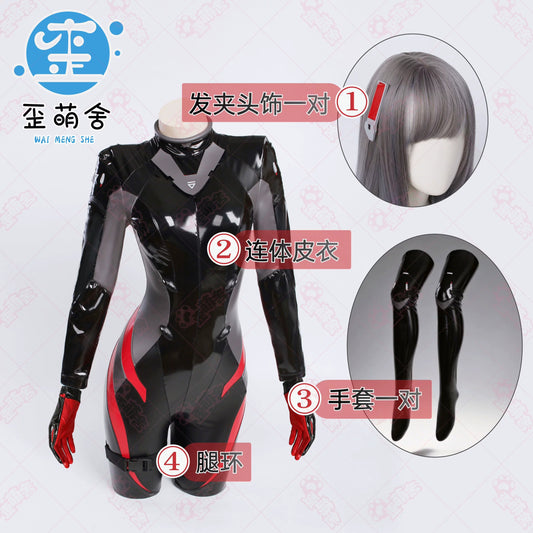 ブルーアーカイブ 調月リオ 臨戦スキン コスプレ 歪萌舎 エナメル ボディスーツ 全身