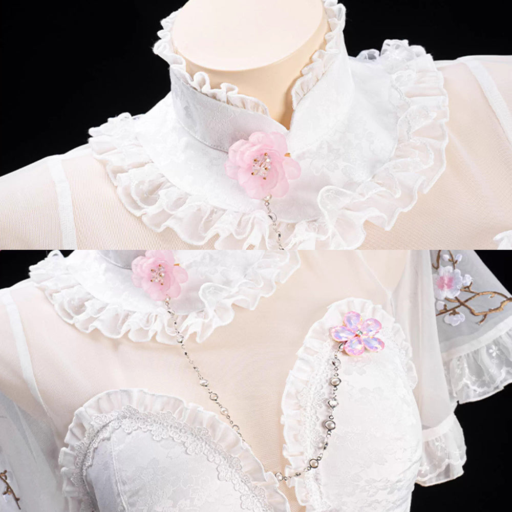 【予約】NIKKE ドロシーチャイナコスプレ 華やかな桜刺繍チャイナ セクシーバックレス【Uwowo】
