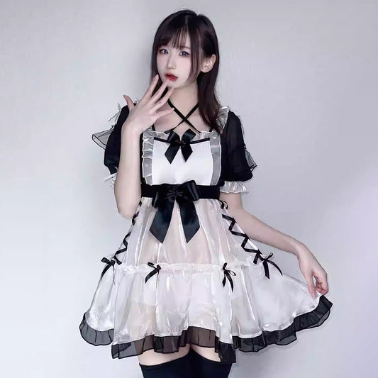 透け感のあるとびきりキュートなメイドコスプレ【SEVENTY-THREE】