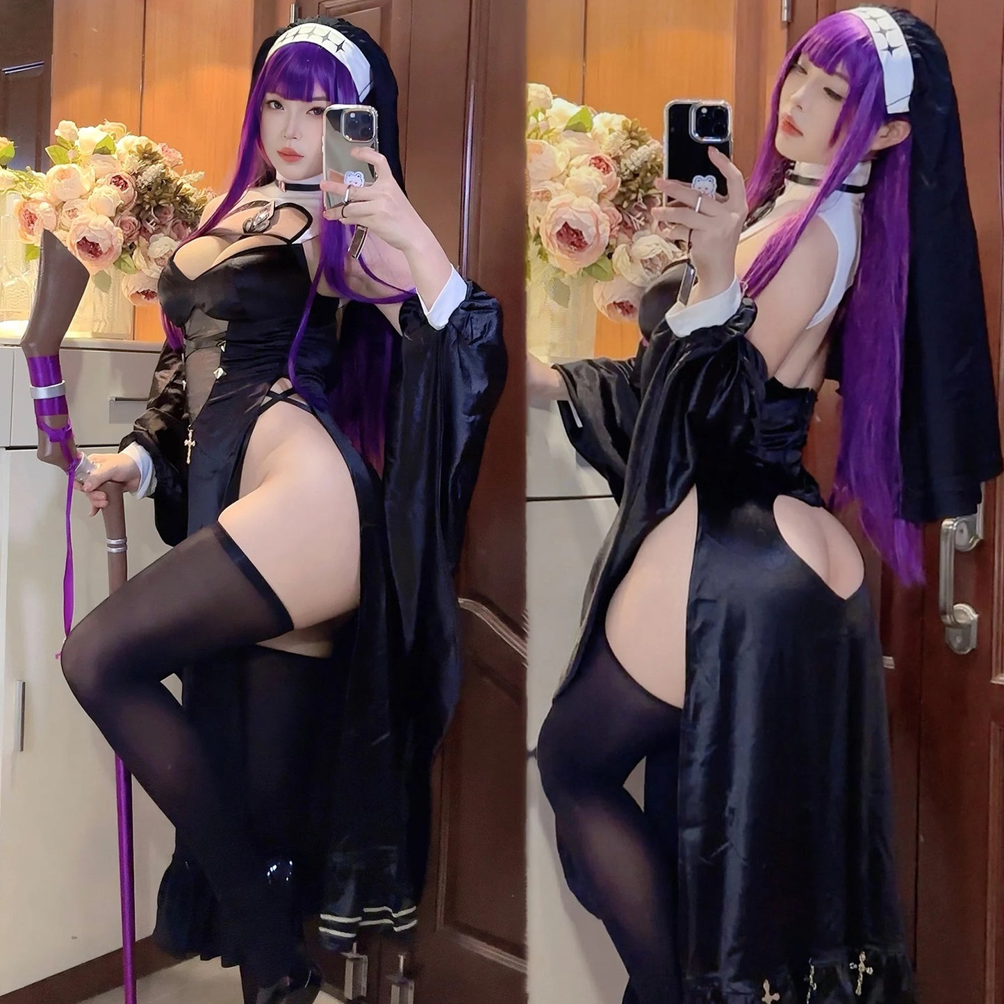 葬送のフリーレン フェルンセクシーオープンヒップシスターコスプレ【火華家】