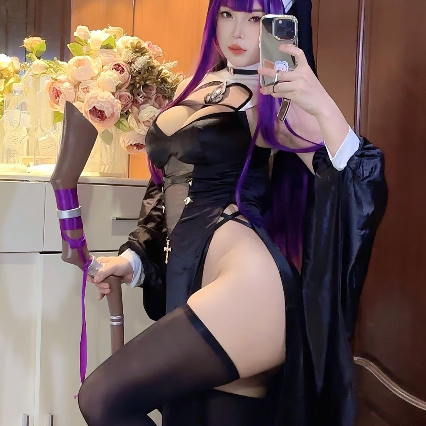 葬送のフリーレン フェルンセクシーオープンヒップシスターコスプレ【火華家】