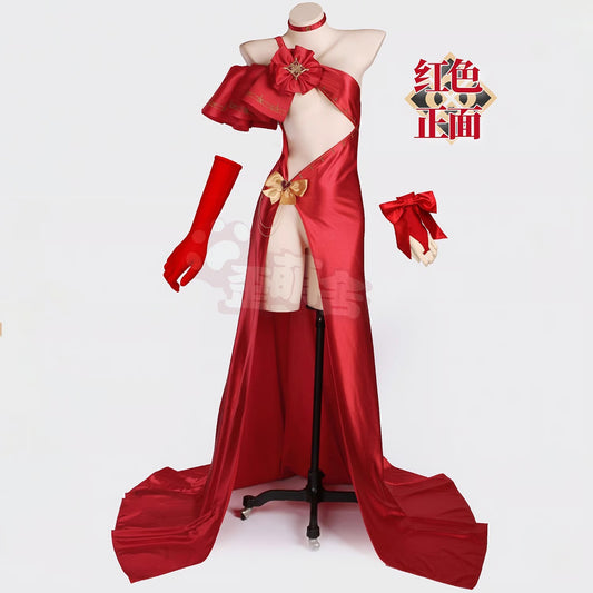 ブルーアーカイブ 調月リオエレガントフォーマルドレス 赤【歪萌舍】