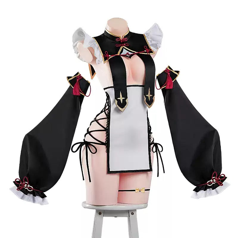 ブルアカ 調月リオ同人キョンシー風セクシーミニ丈チャイナドレスコスプレ【汚汚汚山】