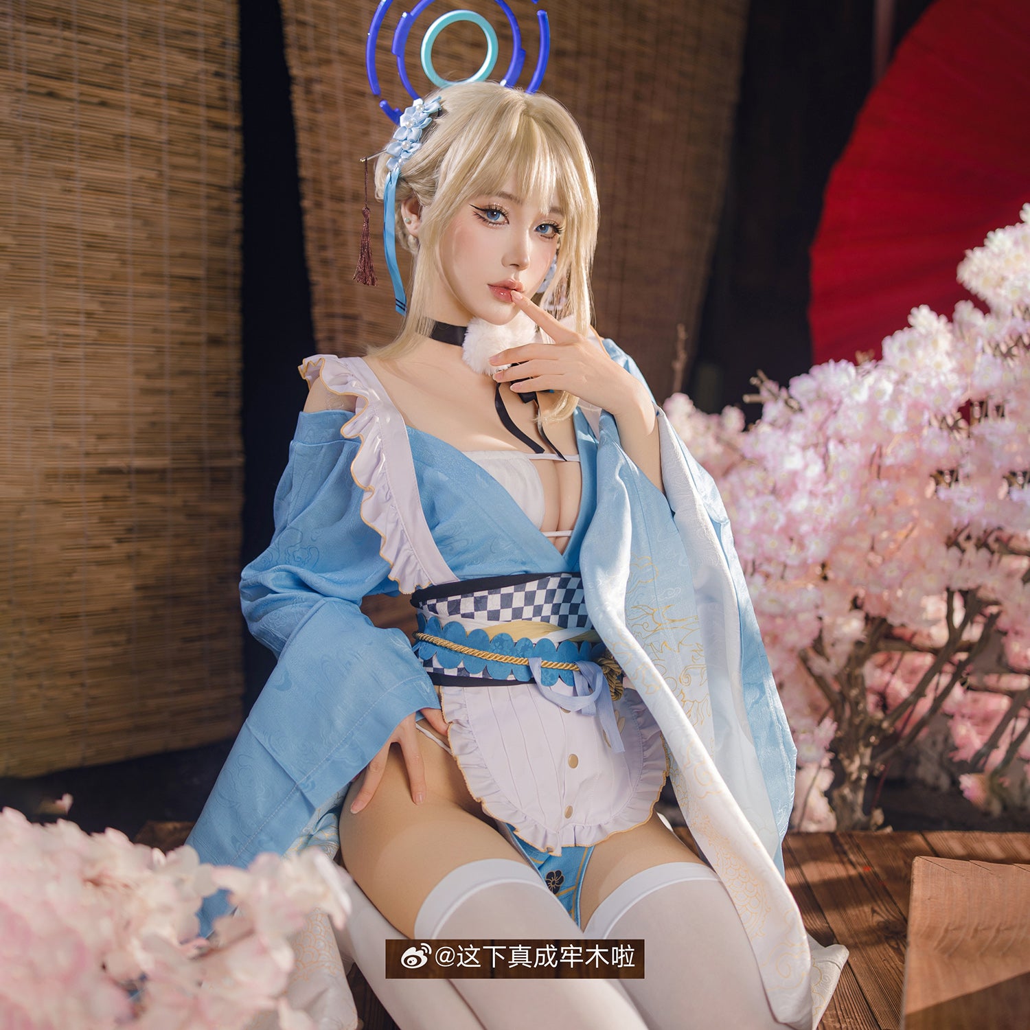 歪萌舍 ブルーアーカイブ 飛鳥馬トキ 浴衣 メイド コスプレ 衣装 高再現度 髪飾り スクエアビキニ 過激インナー ギャップ萌え