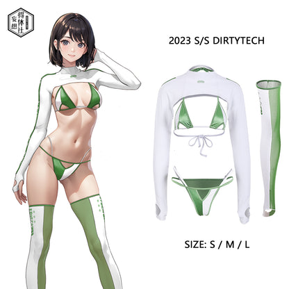 セクシーサイバーレースクイーン風ビキニセット RQコスプレ 白【得体社】