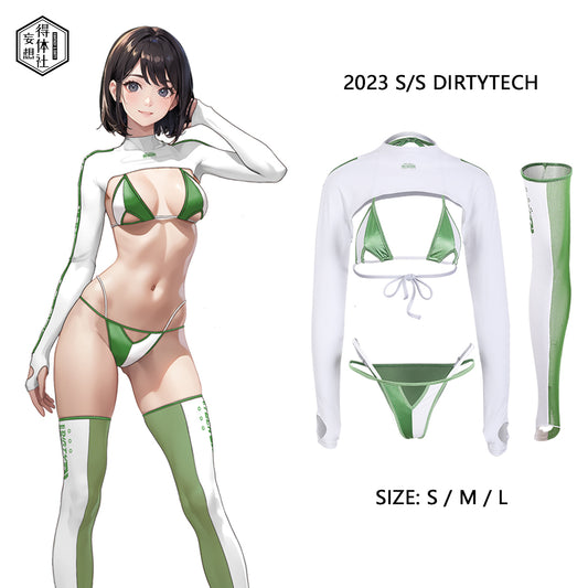 セクシーサイバーレースクイーン風ビキニセット RQコスプレ 白【得体社】