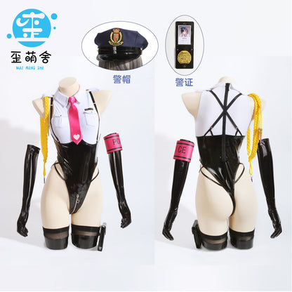 SEX POLICE 宇都宮沙希エナメルハイレグポリスレオタードコスプレ 勃起対策部【歪萌舍】