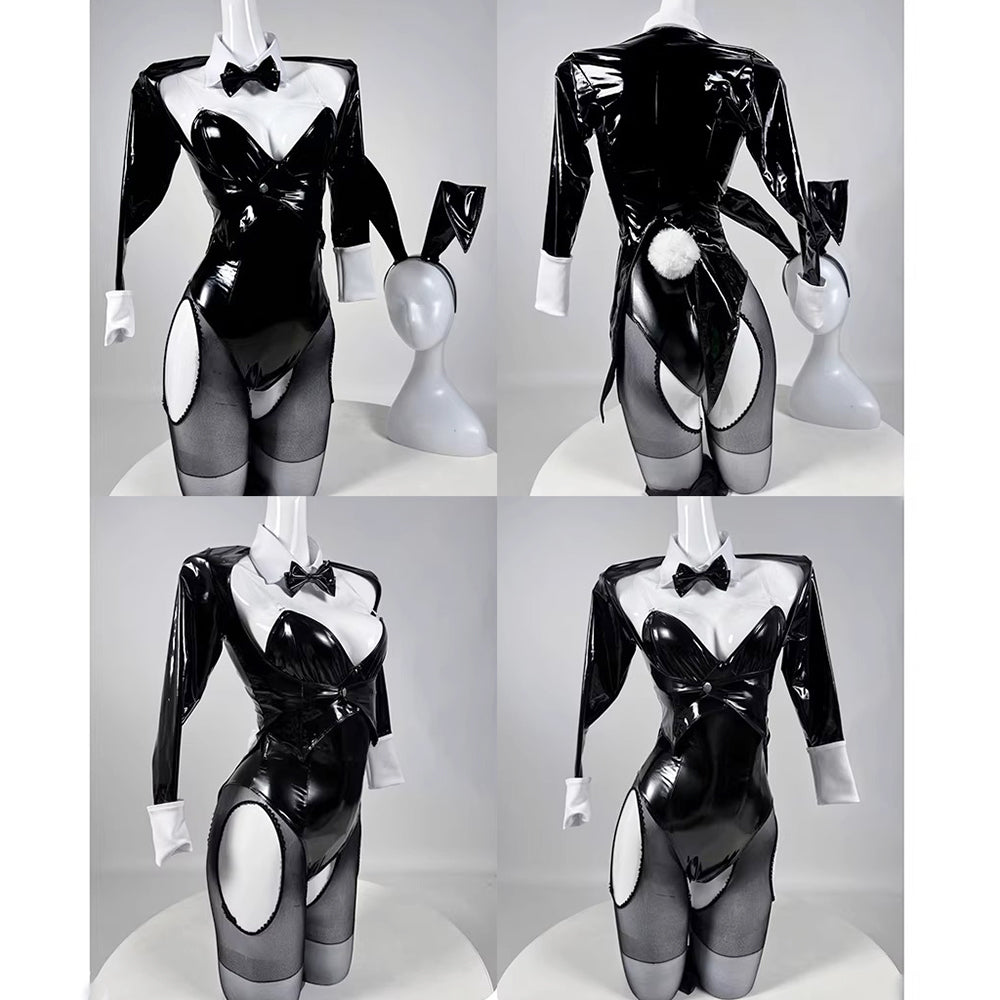 エロかわ喜多川海夢エナメルハイレグバニーガールコスプレ【里世界】