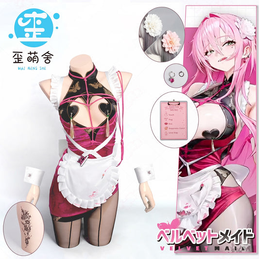 NIKKE ベルベット中華風メイド服コスプレ豪華14点セット【歪萌舍】