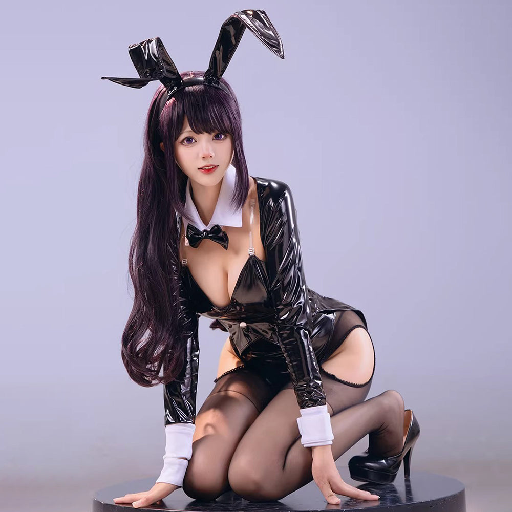 エロかわ喜多川海夢エナメルハイレグバニーガールコスプレ【里世界】