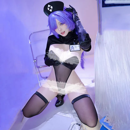 アズールレーン モガドールダークナースハイレグレオタードコスプレ マスク付き【得体社】