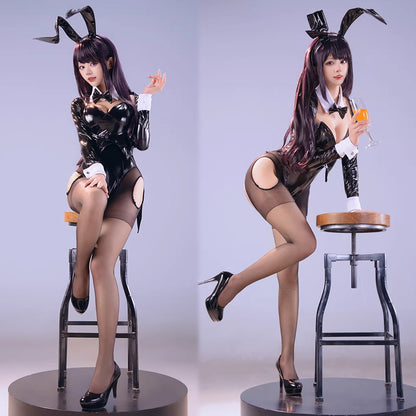 エロかわ喜多川海夢エナメルハイレグバニーガールコスプレ【里世界】