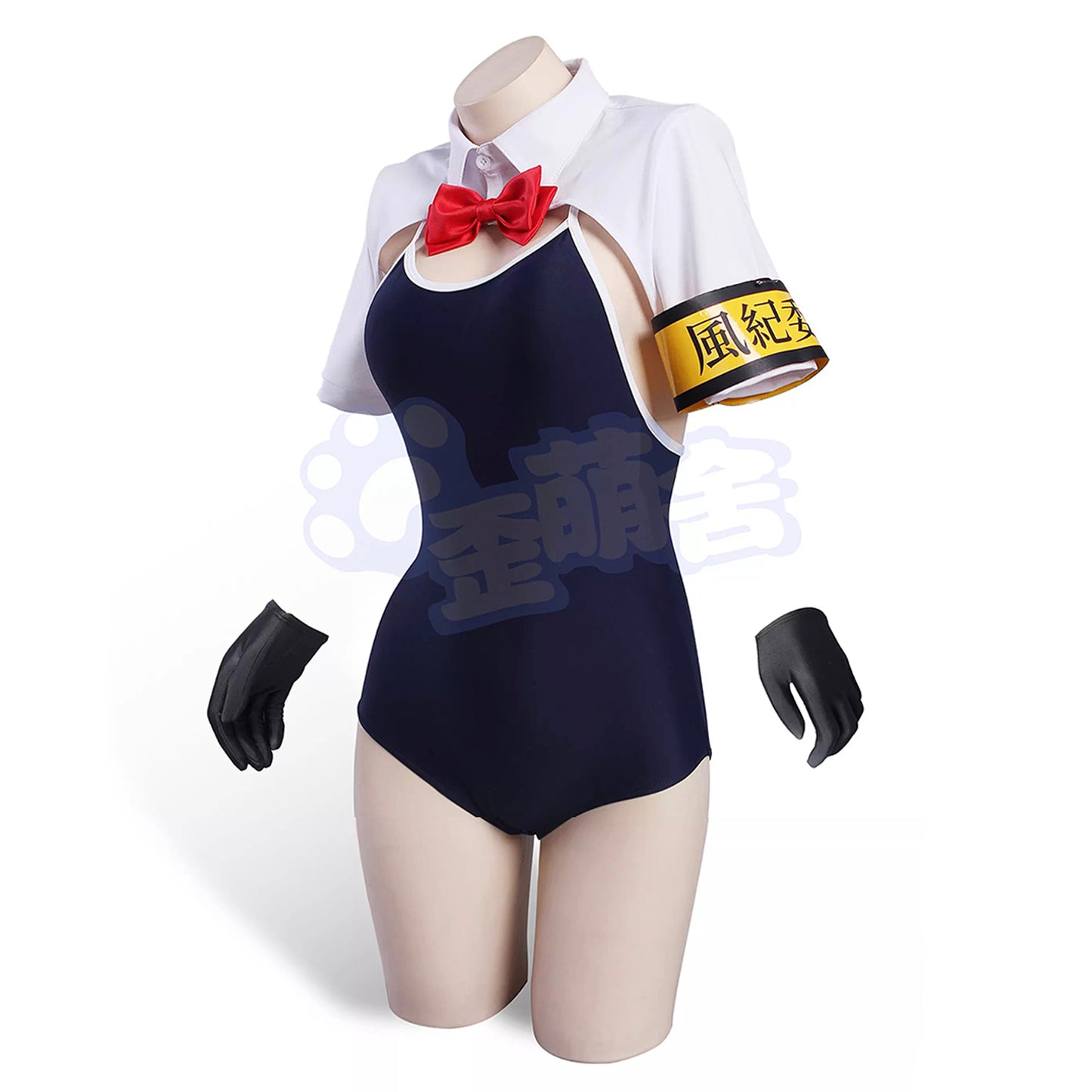 セクシーな風紀委員長スクール水着コスプレ ハイレグ水着制服【歪萌舍】