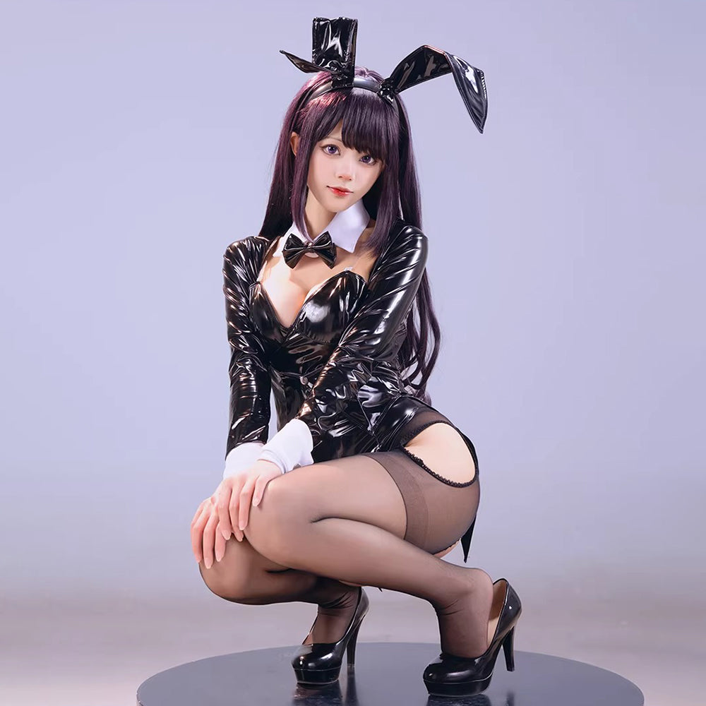 エロかわ喜多川海夢エナメルハイレグバニーガールコスプレ【里世界】