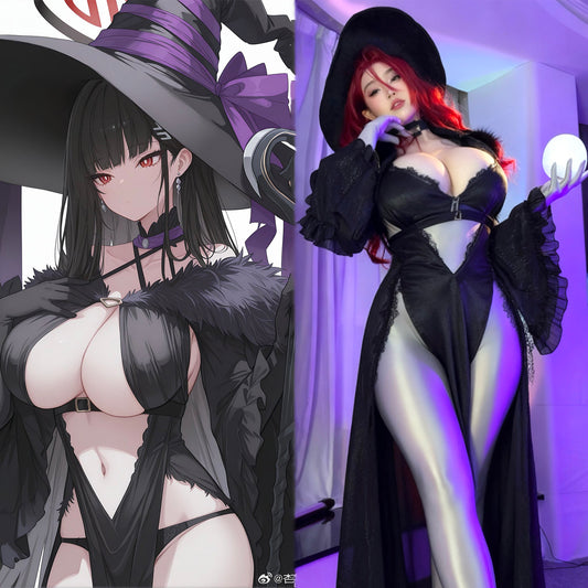 セクシーでエッチな魔女コスプレ【火華家】