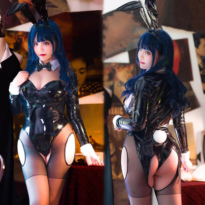 エロかわ喜多川海夢エナメルハイレグバニーガールコスプレ【里世界】