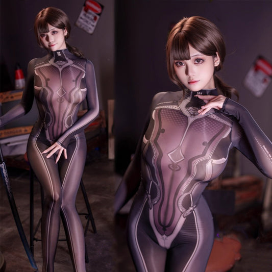 透け透けサイバー風セクシーなボディスーツ 三色