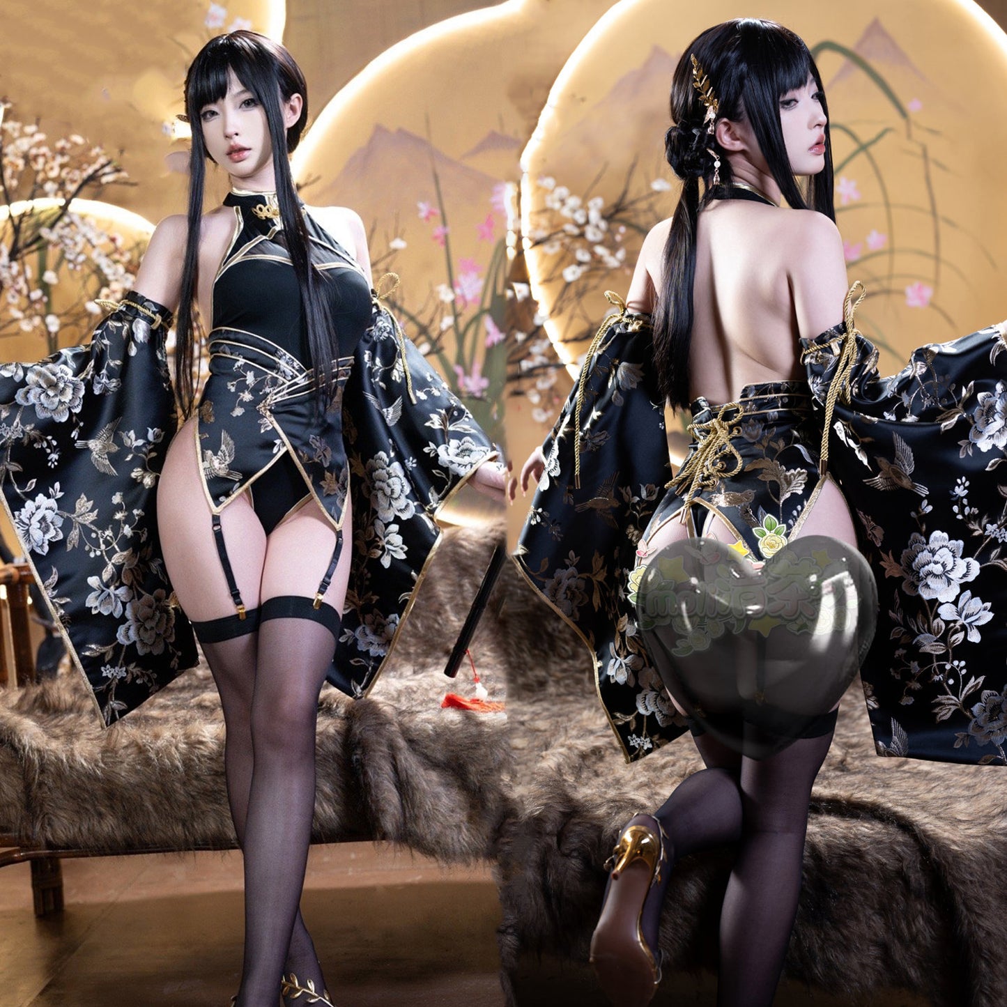 セクシーなハイレグロイヤルチャイナコスプレ セクシー和風浴衣コスプレ【MoliTEA】