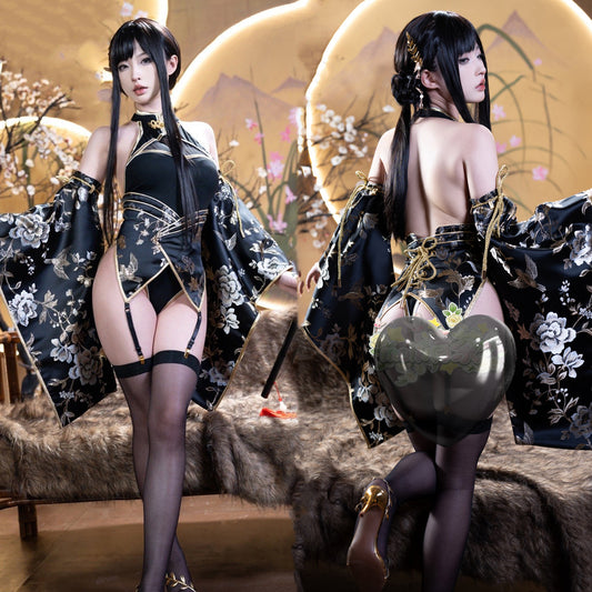 セクシーなハイレグロイヤルチャイナコスプレ セクシー和風浴衣コスプレ【MoliTEA】